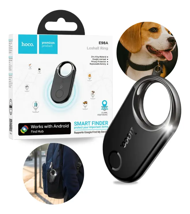 Dispositivo Anti Pérdida Hoco E98a Loshall Ring Gps Android Negro